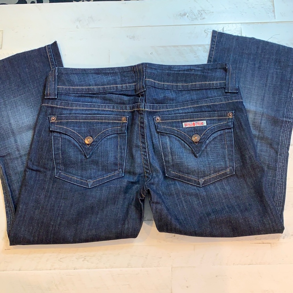 HUDSON Signature Lowrise Cropped Raw Hem Jeans 29
